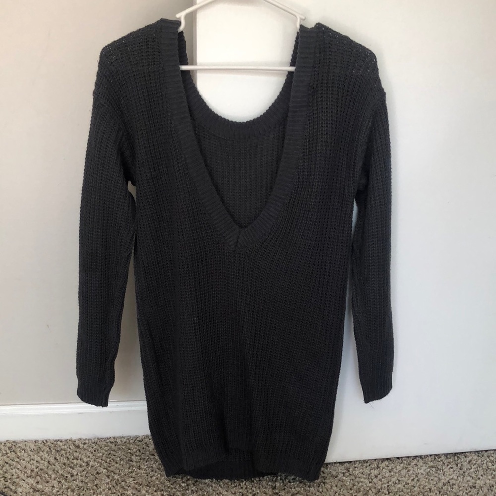 Womens fall waffle knit tunic styled Sweater small